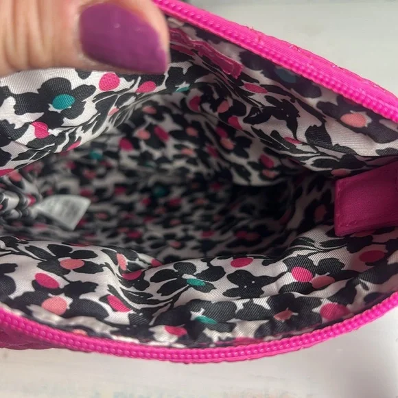 Vera Bradley Pink Quilted Crossbody Bag Barbie Pink Bag Vera Bradley Crossbody - Picture 9 of 15